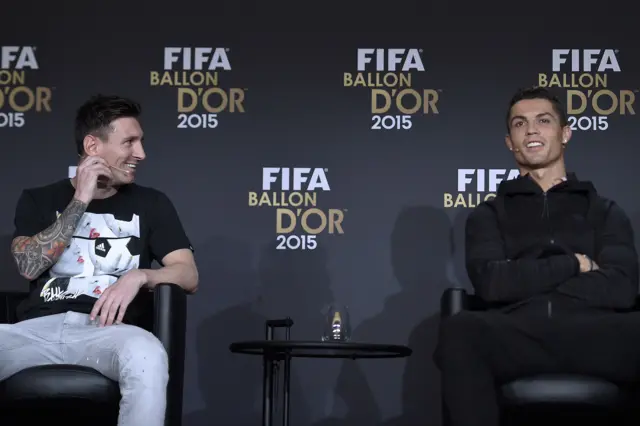 Lionel Messi and Cristiano Ronaldo