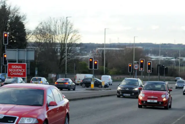 Cars on the road