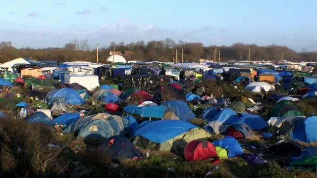 The so-called jungle camp at Calais