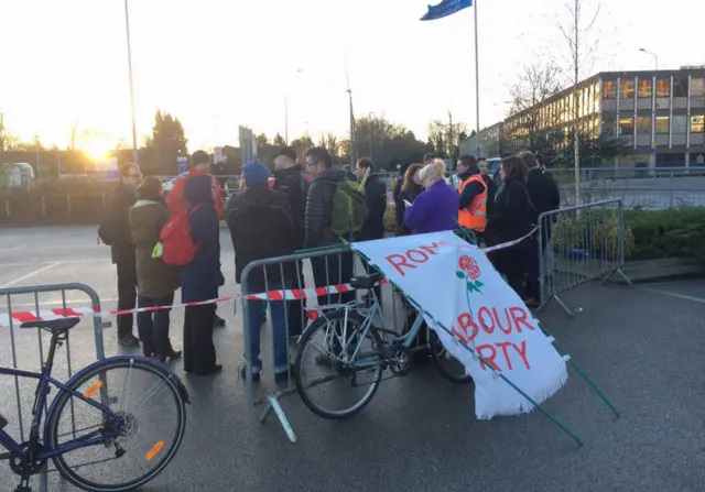 Picket line outside Addenbrooke's