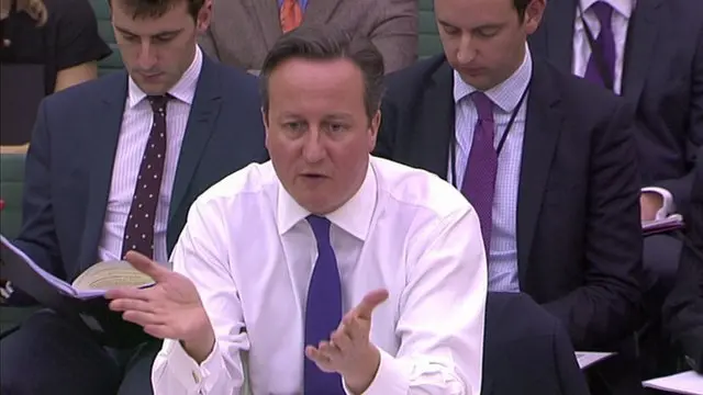 David Cameron appearing before MPs in 2014