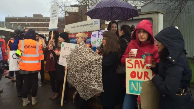 Sandwell Hospital picket line