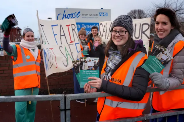 Junior Doctors on strike in South Tyneside