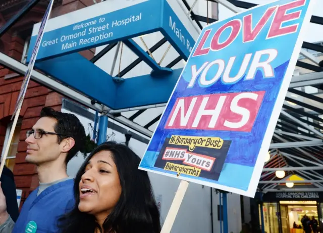 Junior doctors on the picket line