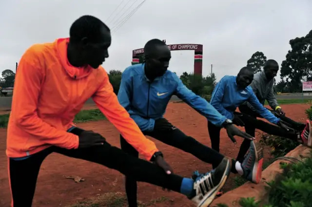 Kenyan athletes