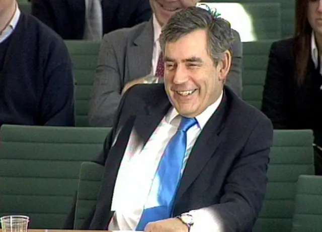 Gordon Brown appearing before MPs in 2007