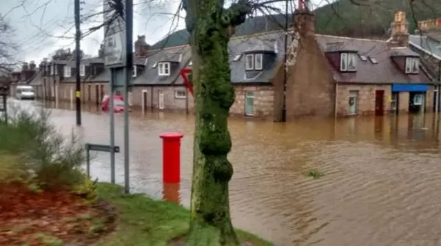 Flood damage in Ballater