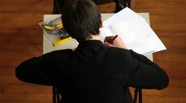 Pupil sitting exam