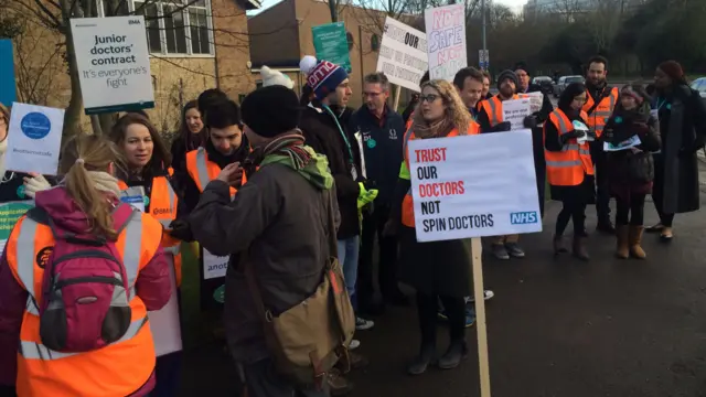 Junior doctors picket line