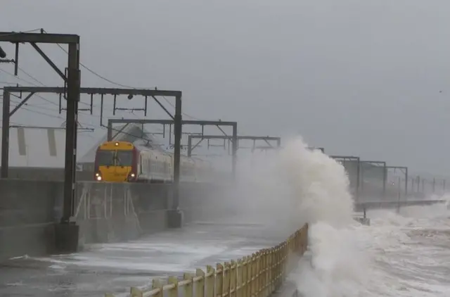 Flooding on train tracks