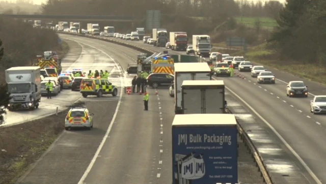 M11 fatal car fire