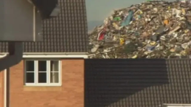 A rubbish tip which has towered over homes at Brierley Hill in the Black Country