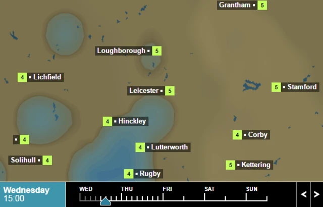 BBC weather map