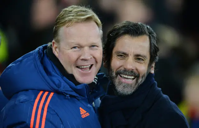 Southampton manager Ronald Koeman and Watford' Quique Sanchez Flores