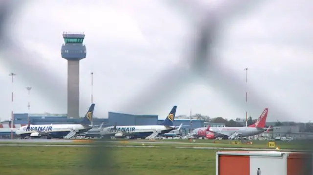 Planes at East Midlands Airport