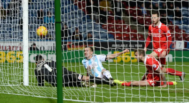 Jason Davidson scoring for Huddersfield