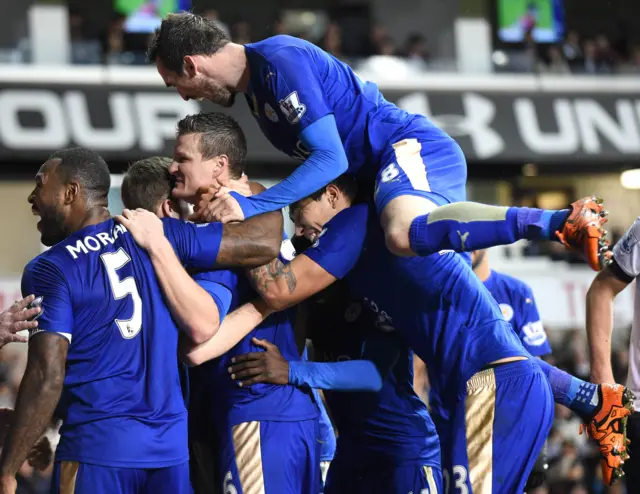 Leicester City celebrate