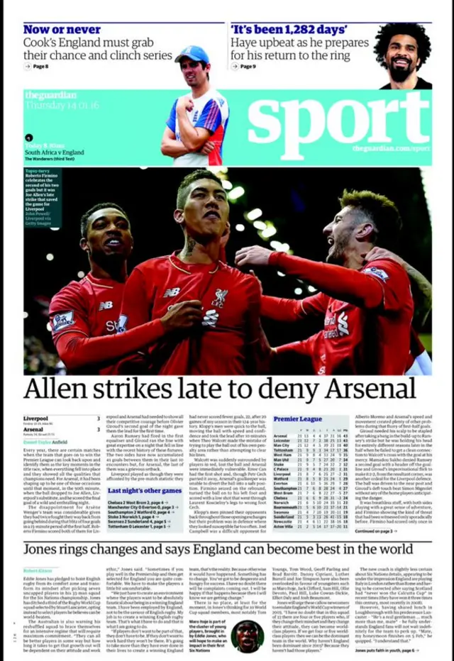 Guardian back page