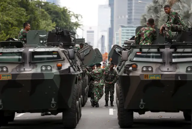 Troops in Jakarta