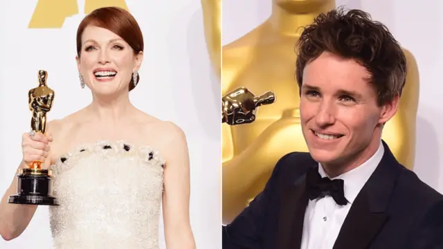 Julianne Moore and Eddie Redmayne