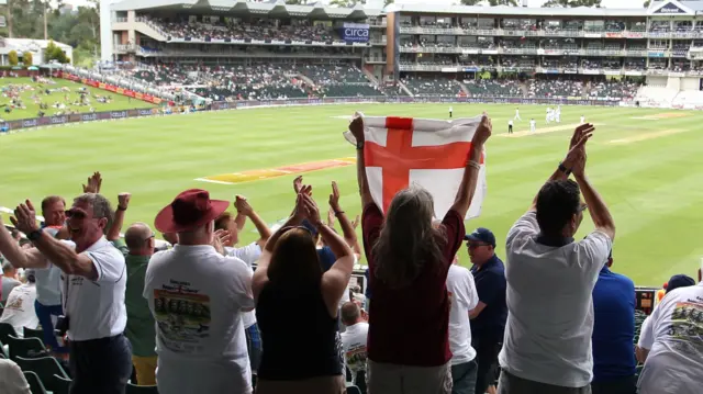 England supporters celebrate