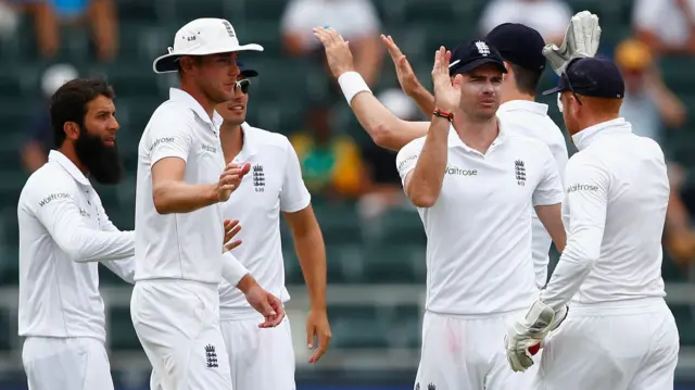 England's players celebrate