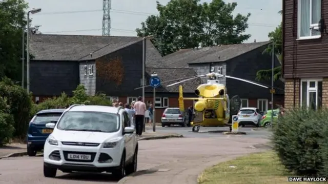 Air ambulance in Turnford