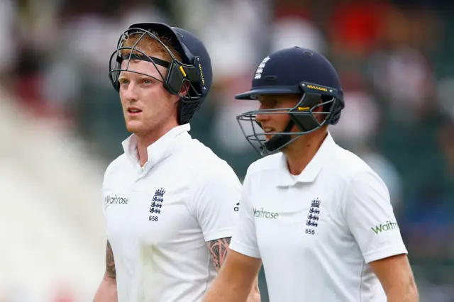 England's Ben Stokes and Joe Root