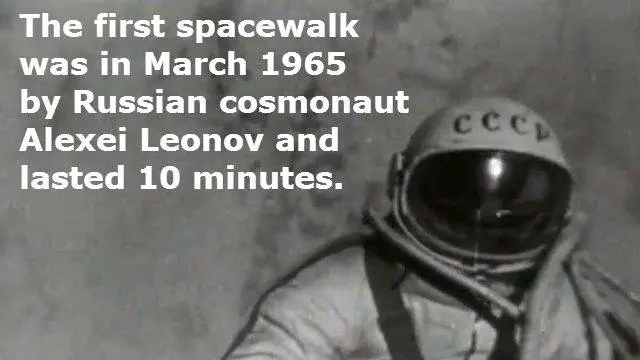 Leonov on the first spacewalk