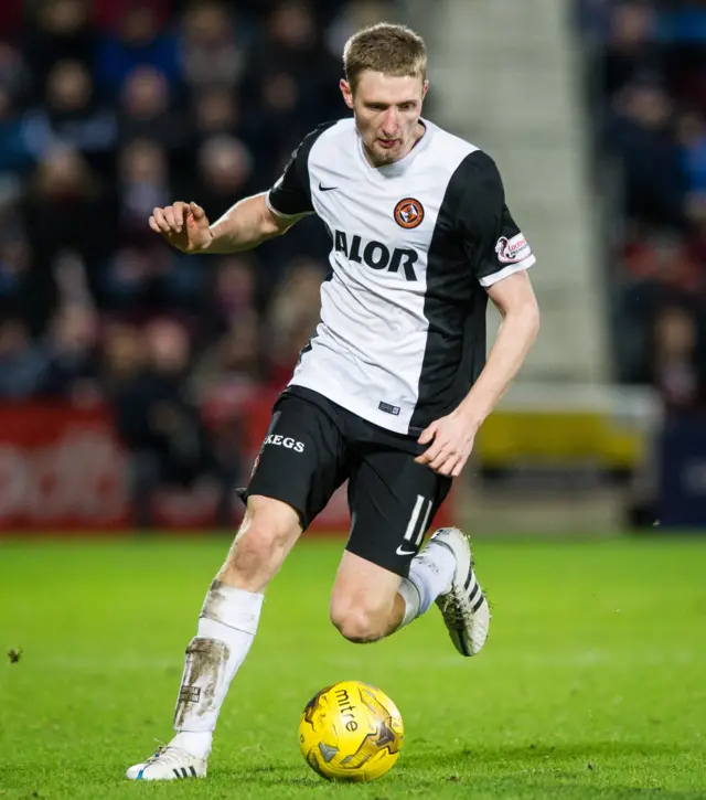 Dundee United midfielder Chris Erskine