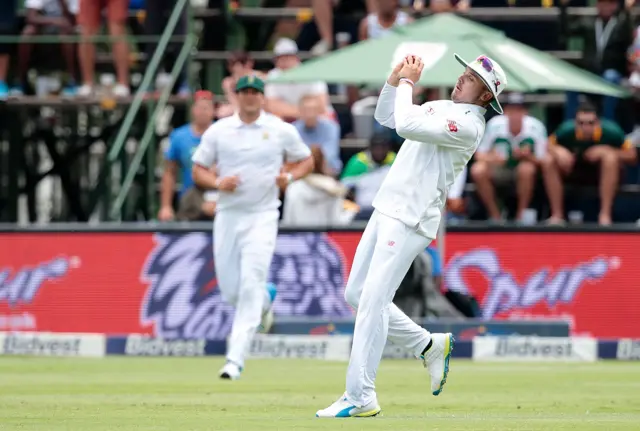 Stiaan van Zyl takes a catch