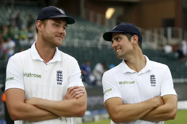 Stuart Broad and Alastair Cook