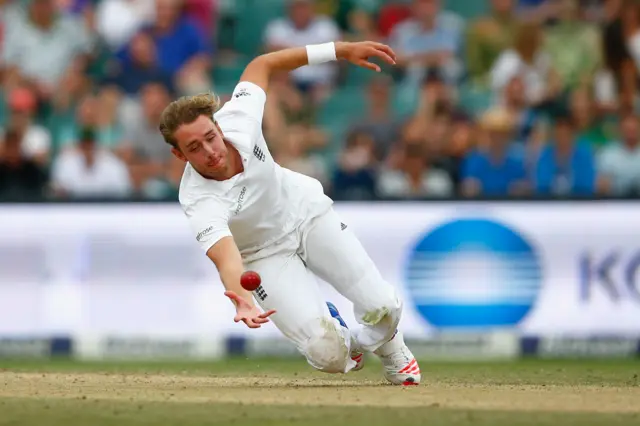 Stuart Broad takes a catch