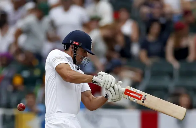 Alastair Cook bats