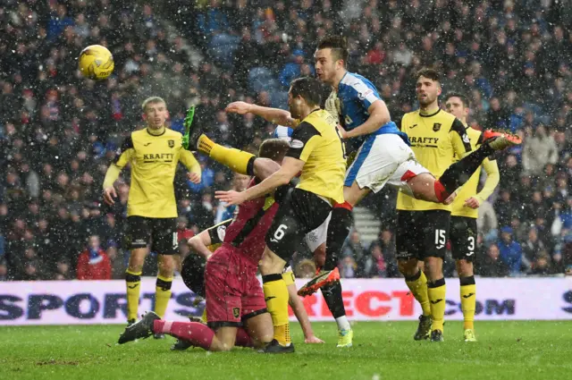 Danny Wilson headed Rangers ahead against Livingston