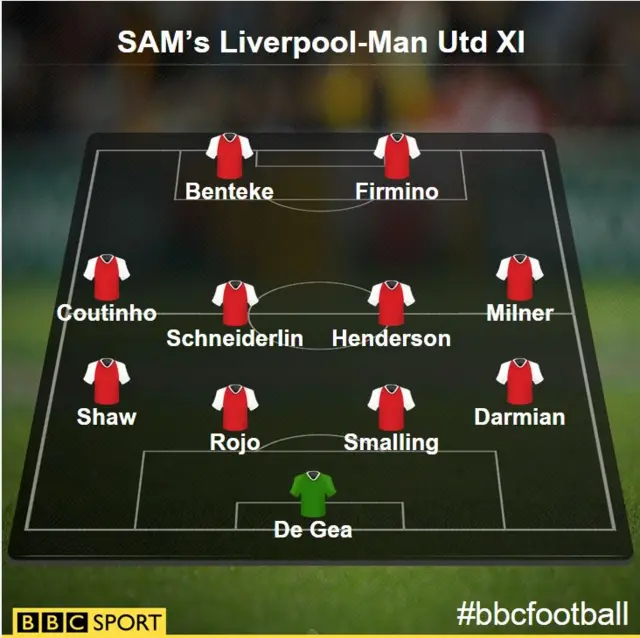 man utd-liverpool XI