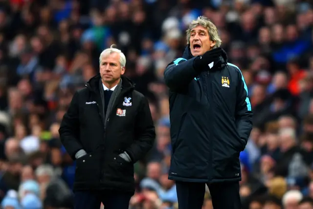 Alan Pardew and Manuel Pellegrini