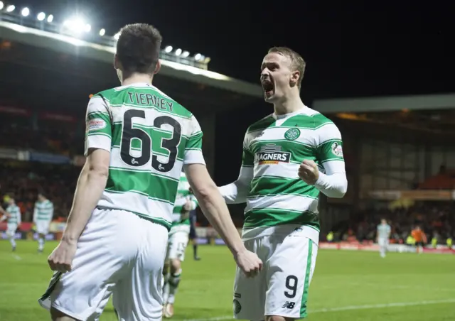 Celtic players celebrating