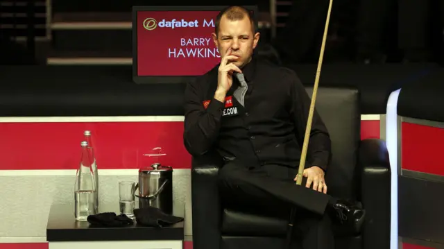 Barry Hawkins reacts