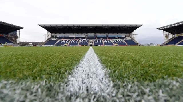 The pitch at the Falkirk Stadium