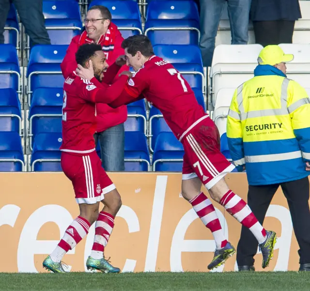 Aberdeen players celebrating