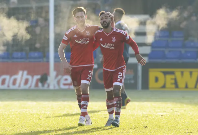 Aberdeen players celebrating