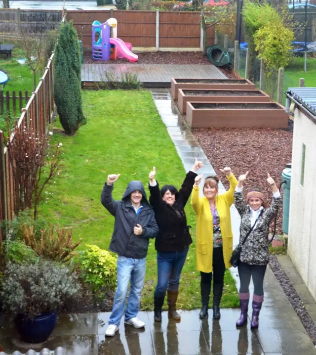 Volunteers at community garden