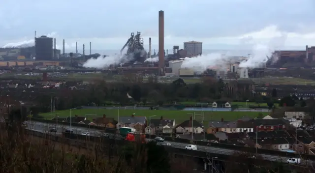 Tata steelworks in Port Talbot