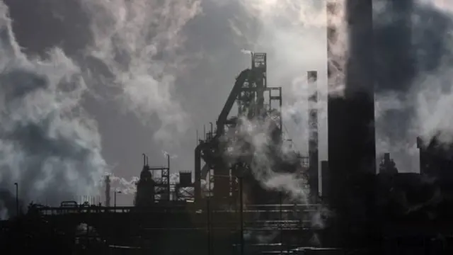 Tata steel works in Port Talbot