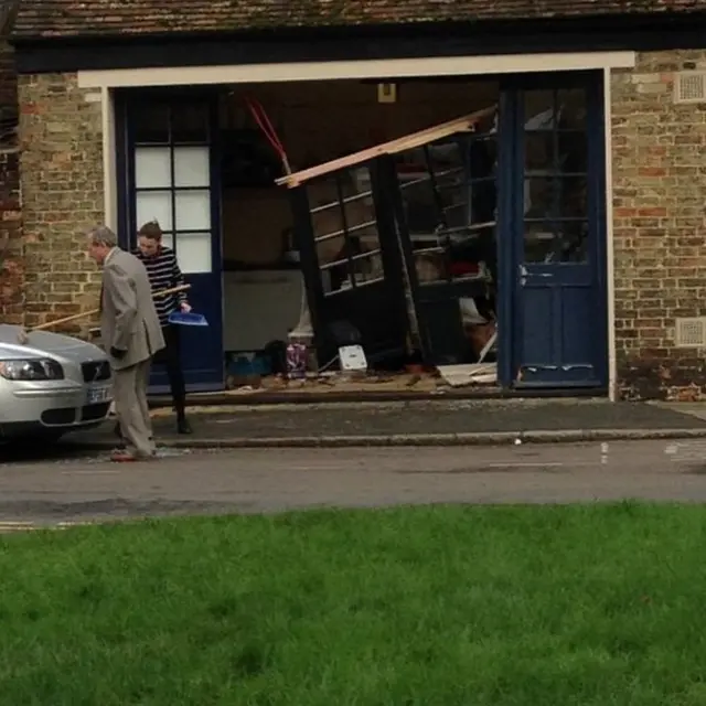 The damage caused to the Old Fire Engine House in Ely