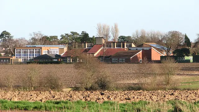 A view of Acle Academy across fields