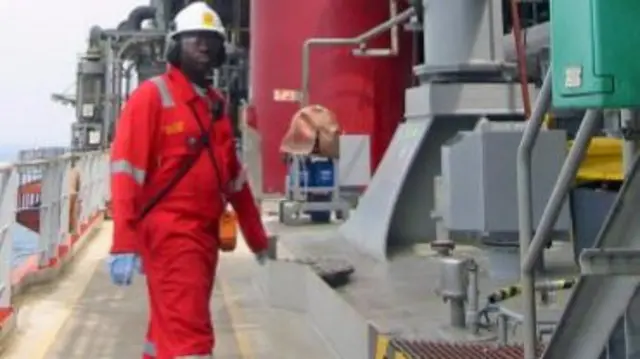 An oil worker in Nigeria
