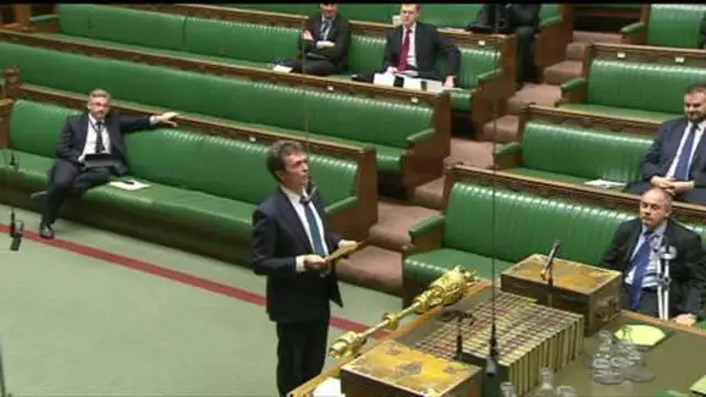 Tom Brake tabling his bill in the Commons