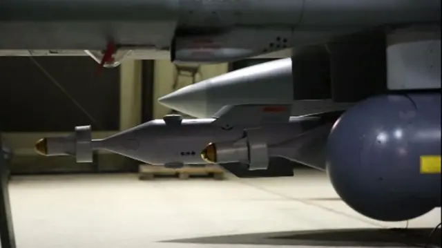 Close-ups of weapons on Tornado jets